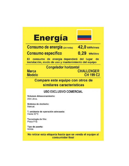 Congelador Horizontal 204 Litros Brutos Challenger CH 199