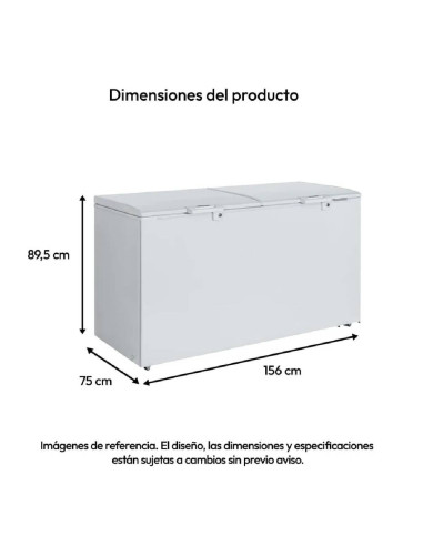 Congelador Horizontal 490 Litros Challenger  Dual Blanco CH-396
