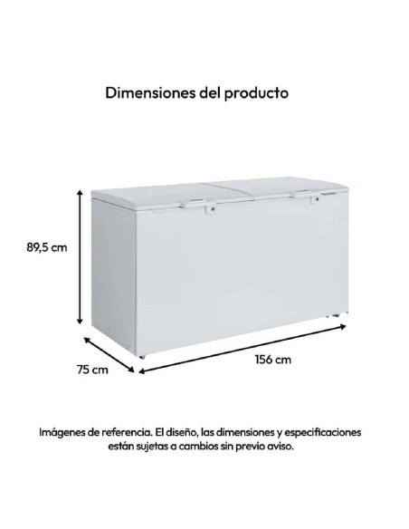 Congelador Horizontal 490 Litros Challenger  Dual Blanco CH-396