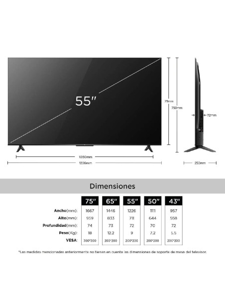 Televisor TCL 55 pulgadas LED Ultra HD Smart 4K 55V6C 10
