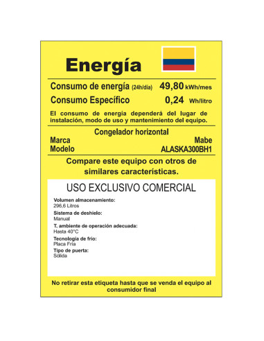 Congelador Horizontal 320 Litros Mabe Blanco ALASKA300BH1