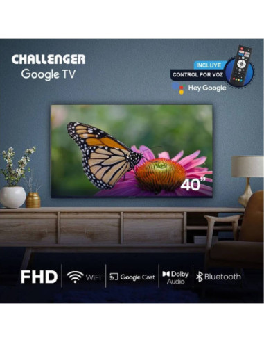 Televisor Challenger 40 pulgadas LED Full HD Google 40KG90 7