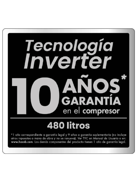 Nevecón Haceb 480 Litros Nevecon Haceb 480 Litros Cristal Negro SBS 480 SE PD MI NE GLASS INV