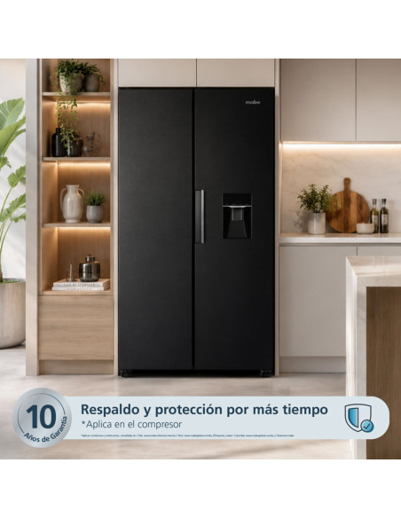 Nevecón Mabe 480 Litros Brutos Side by Side Tecinverter Black Steel MSL480LMLPS0