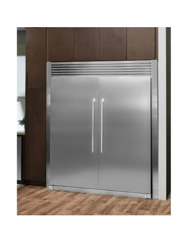 Combo Twin Electrolux No Frost 527 Lt Silver EI33AF80WS y EI33AR80WS + Trimkit