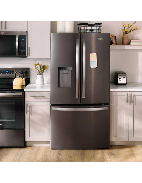 Nevecón Whirlpool 846 Litros French Door Xpert Inverter Negro WRFF3536SV