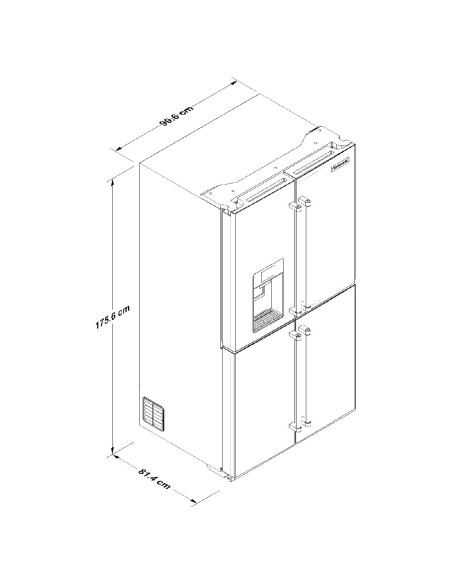 Nevecón KitchenAid 538 Litros French Door Inox KRQC736RPS