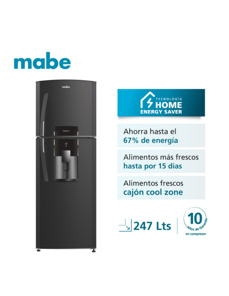 Nevera Mabe 247 Litros Brutos No Frost Grafito Mabe RMA247FXCG