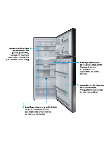 Nevera Challenger 420 Litros Brutos No Frost Serie eCool Display Digital CRA 420