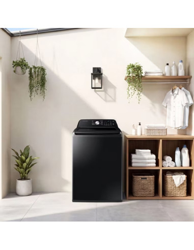 Lavadora Samsung 23 Kg Carga Superior AI Wash Negra WA70H23SPBCO