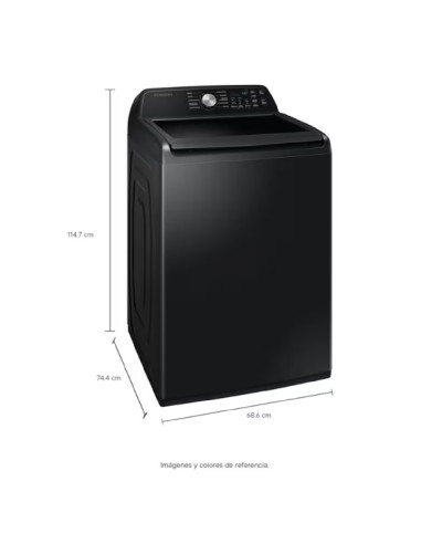 Lavadora Samsung 23 Kg Carga Superior AI Wash Negra WA70H23SPBCO