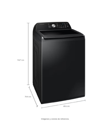 Lavadora Samsung 23 Kg Carga Superior AI Wash Negra WA70H23SPBCO