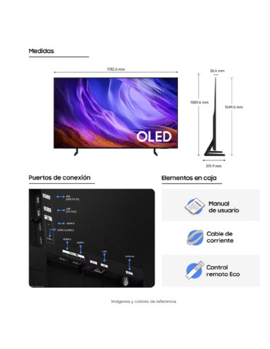 Televisor Samsung 77 pulgadas Smart TV OLED S85H 4K QN77S85HAEXZL