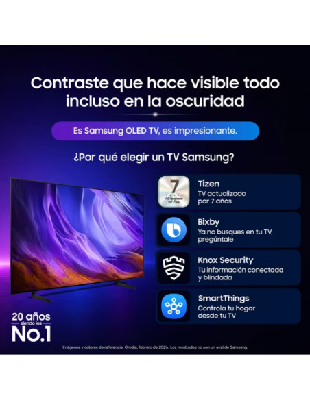 Televisor Samsung 77 pulgadas Smart TV OLED S85H 4K QN77S85HAEXZL