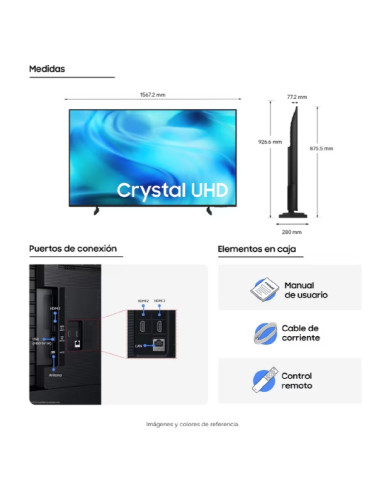 Televisor Samsung 70 pulgadas Smart TV Crystal UHD 4K UN70U8500HKXZL