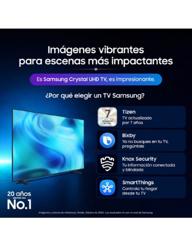 Televisor Samsung 70 pulgadas Smart TV Crystal UHD 4K UN70U8500HKXZL