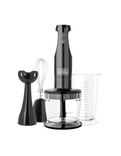 Batidora de inmersión Black + Decker 3 en 1 Negro HB2800B