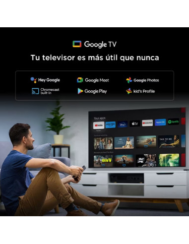 Televisor TCL 85 pulgadas Smart TV QLED P7L Google 85P7L