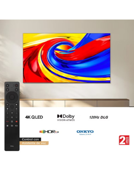 Televisor TCL 85 pulgadas Smart TV QLED P7L Google 85P7L