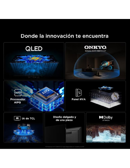 Televisor TCL 85 pulgadas Smart TV QLED P7L Google 85P7L