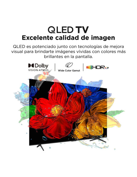 Televisor TCL 65 pulgadas Smart TV QLED P7K Google 65P7K