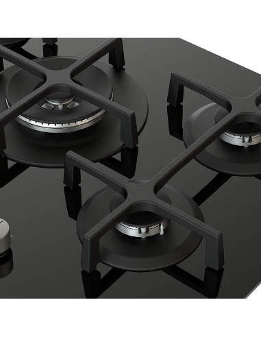 Cubierta de Empotrar Whirlpool a gas 5 puestos Vitrocerámica Negro GOA7523NB