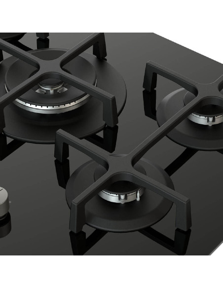 Cubierta de Empotrar Whirlpool a gas 5 puestos Vitrocerámica Negro GOA7523NB