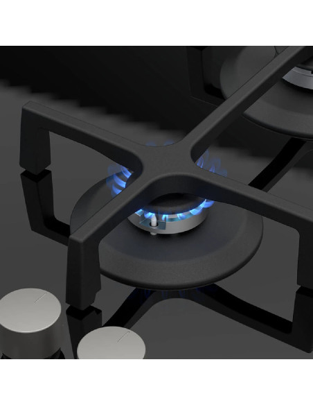 Cubierta de Empotrar Whirlpool a gas 5 puestos Vitrocerámica Negro GOA7523NB