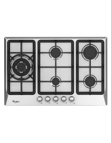 Cubierta de Empotrar Whirlpool a gas 5 puestos Acero WP3040S