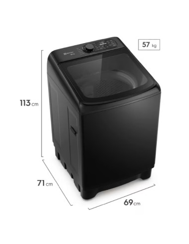 Lavadora Electrolux 24 Kg Carga Superior Negra EWIY24F6XSZB