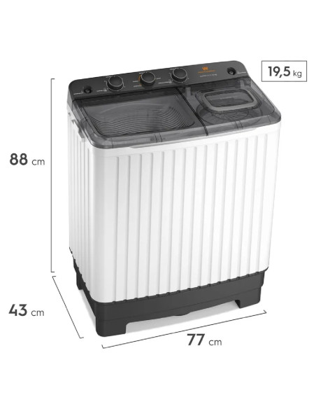 Lavadora Semiautomática Westinghouse 10 Kg Blanca Wwtt10m6usuzw