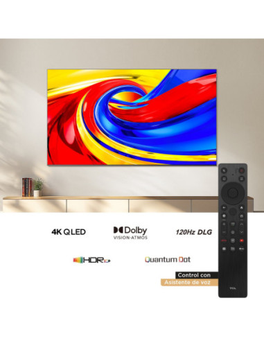 Televisor TCL 55 pulgadas QLED Premium Google 55P7L 3