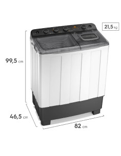 Lavadora Semiautomática Westinghouse 12 Kg Blanca WWTT12M6USUZW 2
