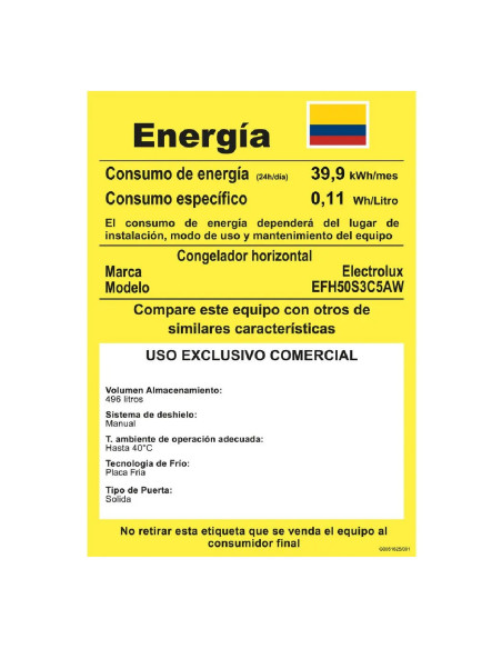 Congelador Horizontal Electrolux 496 Litros Frost Inverter Blanco EFH50S3C5AW