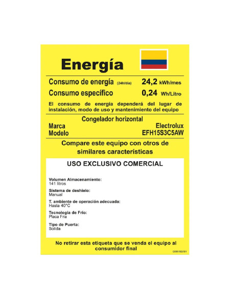 Congelador Horizontal Electrolux 141 Litros Frost Inverter Blanco EFH15S3C5AW
