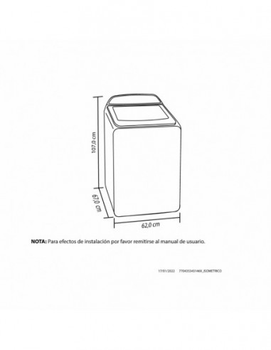 Lavadora Haceb 16Kg Digital Carga...