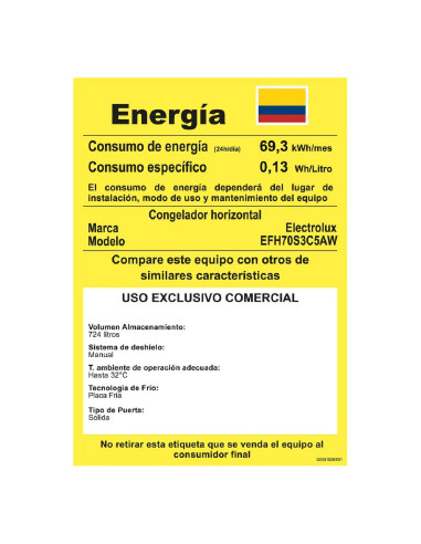 Congelador Horizontal Electrolux 724 Litros Frost Inverter Blanco EFH70S3C5AW