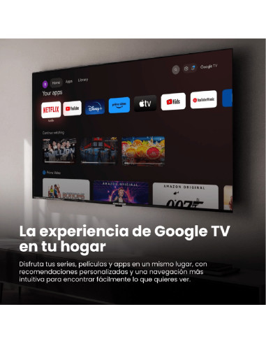 Televisor Challenger 55 pulgadas 4K HDR UHD GOOGLETV T2 55TG2770