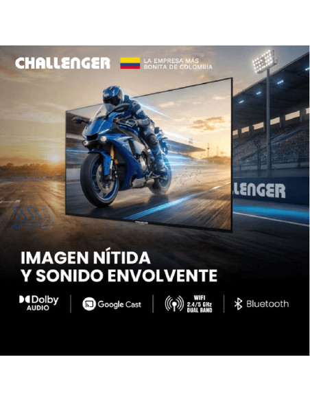 Televisor Challenger 55 pulgadas 4K HDR UHD GOOGLETV T2 55TG2770