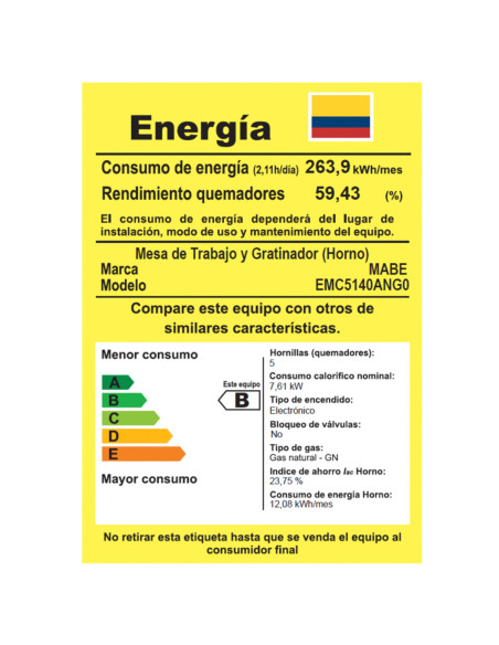 Estufa de Piso Mabe a Gas 52 cm Inox EMC5140ANG0