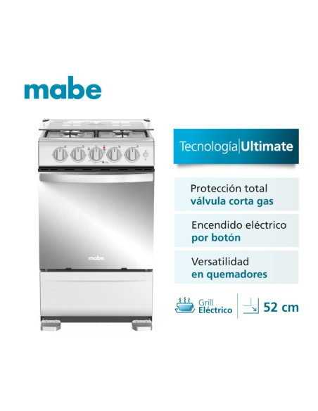 Estufa de Piso Mabe a Gas 52 cm Inox EMC5140ANG0
