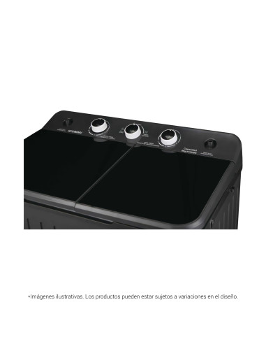 Lavadora Semiautomática Hyundai 8 Kg Carga Superior Eficiente HYSA8K