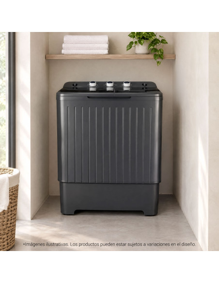 Lavadora Semiautomática Hyundai 8 Kg Carga Superior Eficiente HYSA8K
