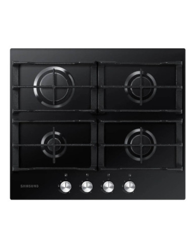 Cubierta de Empotrar Samsung 4 Puestos Gas Natural Vidrio Templado Negro NA64C3010AK/CO 1