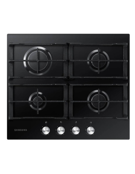 Cubierta de Empotrar Samsung 4 Puestos Gas Natural Vidrio Templado Negro NA64C3010AK/CO 1