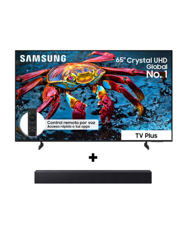 Combo Samsung TV 65" Crystal UHD 4K Smart UN65U8500HKXZL + Barra de Sonido 2.0CH Bluetooth HW-B400F/ZL