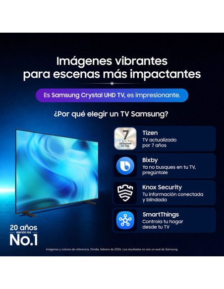 Combo Samsung TV 65" Crystal UHD 4K Smart UN65U8500HKXZL + Barra de Sonido 2.0CH Bluetooth HW-B400F/ZL