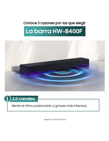 Barra de Sonido Samsung 2.0 canales Bluetooth HW-B400F/ZL