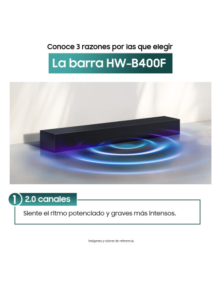 Barra de Sonido Samsung 2.0 canales Bluetooth HW-B400F/ZL