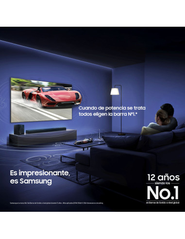 Barra de Sonido Samsung 3.1.2 Canales con Subwoofer HW-Q600H/ZL